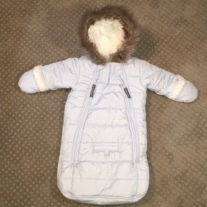 Kushies light blue infant snowsuit NWOT